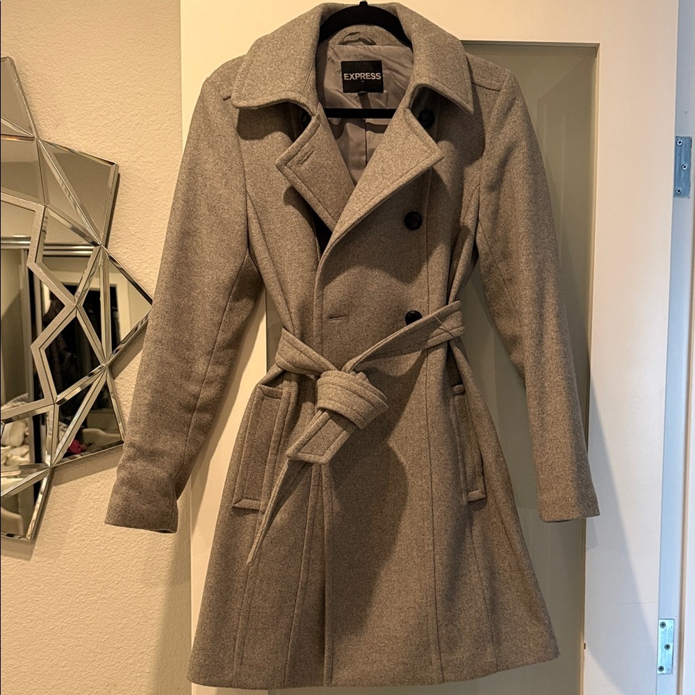 Express Women's grey Trench Coat